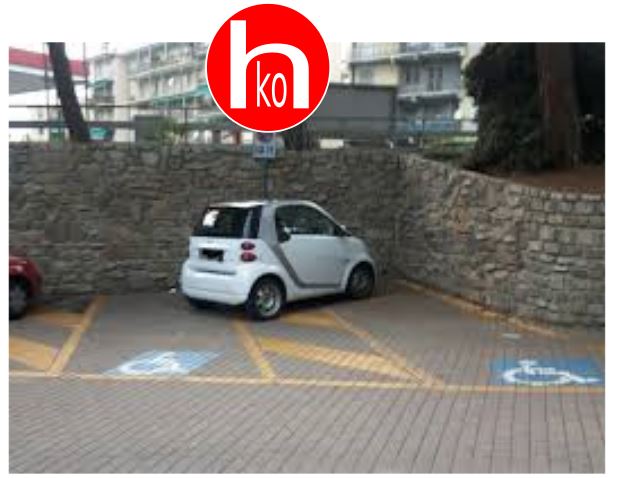 I parcheggi riservati ai disabili devono essere rispettati!