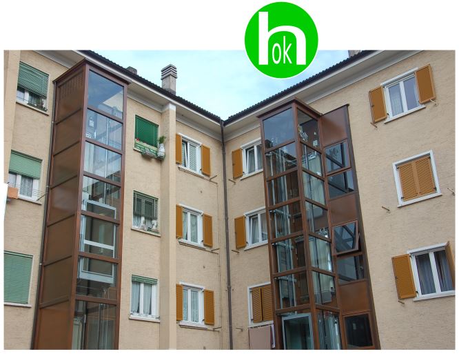 L'ascensore può essere installato anche all'esterno, l'importante è eliminare le barriere architettoniche